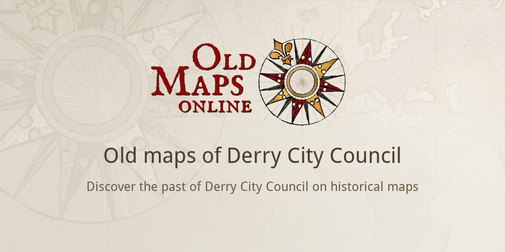 A3 size FREE DELIVERY Professional Grade Semi-gloss Paper Antique Irish Map of Derry Unframed County of Derry 1893